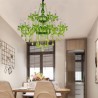 Bedroom Living Room Large Crystal Chandelier European Style Green Pendant Light