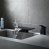 Waterfall Bathroom Sink Faucet Vanity Single Handle Basin Deck Mounted