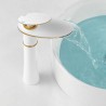 Deck Mount Waterfall Basin Faucet Tall Bathroom Faucet