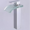 Waterfall Basin Mixer Tap Square Glass (tall)