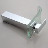 Waterfall Basin Mixer Tap Square Glass (tall)