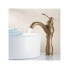 Bathroom Sink Faucet with Antique Brass Single Handle Centerset