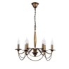 Vintage Chandelier Wrought Iron Pendant Lamp Living Room Study 6 Light