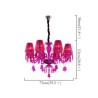 Living Room Bedroom European Crystal Chandelier Ring Bells Glass Pendant Light