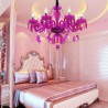 Living Room Bedroom European Crystal Chandelier Ring Bells Glass Pendant Light