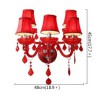 Hotel Rooms Hallway European Crystal Sconce Red Color Wall Light