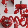 Hotel Rooms Hallway European Crystal Sconce Red Color Wall Light