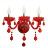 Red Color Light Hallway Hotel Rooms European Crystal Sconce Wall Light