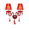 European Crystal Wall Sconce Red Color Hallway Hotel Rooms