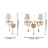 Bedroom Aisle Elegant Crystal Sconce European Style Wall Light