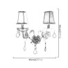 European Two-Light Wall Light Bedroom Hotel Aisle Colorful Crystal Sconce