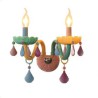 Kids Room Bedroom European Crystal Sconce Macaron Colorful Wall Light