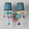 Kids Room Bedroom European Crystal Sconce Macaron Colorful Wall Light