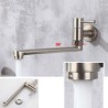 Stainless Steel Sink Swivel Tap Wall Mount Kitchen Faucet