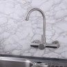 Stainless Steel Wall Mount Kitchen Mixer Tap Faucet