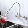 Kitchen Sink Faucet with Wall Mounted Stainless Steel Mixer Tap