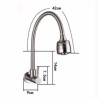 Stainless Steel Kitchen Faucet Tap Mixer with Sprayer, Wall Mount