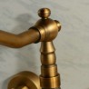 Brass Wall Mount Swivel Spout Kitchen Tap Antique Kitchen Faucet