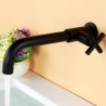 Matte Black Wall Mounted Cold Water Sink Faucet Basin Tap