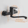 Special Wall Mount Kitchen Faucet in Matte Black