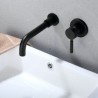 Solid Brass Basin Tap with Black Wall Mounted Bathroom Faucet