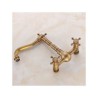 Antique Brass Kitchen Faucet Bathroom Sink Mixer Tap Wall Mount