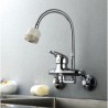 Chrome Finish Brass Swivel Nozzle 360 Degree Rotatable Flexible Wall Mount Kitchen Tap