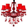 Dining Room Hotel Rooms Luxury Crystal Chandelier European Red Color Pendant Light