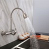 Wall-mounted Stainless Steel Kitchen Faucet with Omni-directional Kitchen Tap