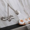 Wall-mounted Stainless Steel Kitchen Faucet with Omni-directional Kitchen Tap