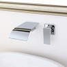 Curved Waterfall Bathroom Sink Tap Wall Mount Chrome Sink Faucet