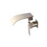 Wall Mount Curved Waterfall Sink Faucet Brushed Nickel Bathroom Sink Tap