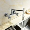 Chrome Rotatable Dual Handles Wall Mounted Pot Filler Faucet