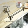 Foldable Kitchen Sink MixerTap Brushed Nickel Pot Filler Kitchen Faucet