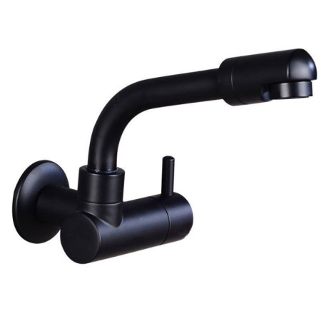 Elegant Black Kitchen Tap Modern Wall Mount Kitchen Faucet