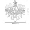 Dining Room Living Room European Elegant Crystal Chandelier Red Color Pendant Light