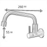 Brushed Nickel Water Sink Faucet Wall Mounted Outward Kitchen Mixer Tap