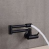 Cold Only Wall Mount Black Pot Filler Faucet Swing-arm Kitchen Tap