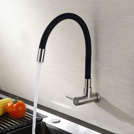 Unique Omni-directional Kitchen Mixer Tap in Black Rubber