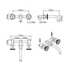 Wall Mounted Brass Bathroom Sink Faucet with Industrial Style Basin Mixer Tap