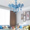 European Large Pendant Light Bedroom Bar Elegant Crystal Chandelier