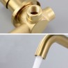 Bathroom Sink Faucet Brushed Gold Brass Wall Mount Faucet Single Handle Mixer Tap