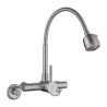 Kitchen Sink Faucet with Wall Mounted Stainless Steel Mixer Tap