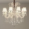 Dining Room Living Room Elegant Crystal Chandelier European White Color Pendant Light