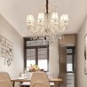 Dining Room Living Room Elegant Crystal Chandelier European White Color Pendant Light