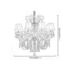 Dining Room Living Room Elegant Crystal Chandelier European White Color Pendant Light