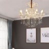 Dining Room Living Room Elegant Crystal Chandelier European White Color Pendant Light