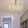 Dining Room Living Room Elegant Crystal Chandelier European White Color Pendant Light