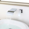 Curved Waterfall Bathroom Sink Tap Wall Mount Chrome Sink Faucet