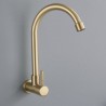 Wall Mounted Rotatable Stainless Steel Kitchen Faucet in Brushed Gold